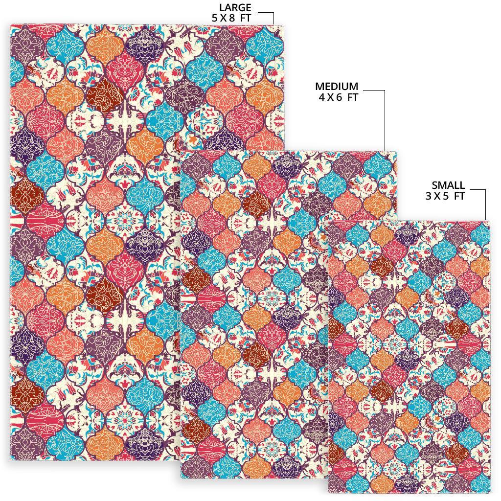 Patchwork Pattern Print Floor Mat-grizzshop