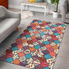 Patchwork Pattern Print Floor Mat-grizzshop