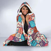 Patchwork Pattern Print Hooded Blanket-grizzshop