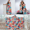 Patchwork Pattern Print Hooded Blanket-grizzshop