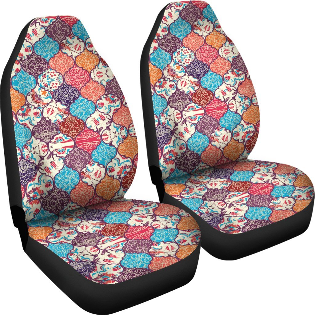 Patchwork Pattern Print Universal Fit Car Seat Cover-grizzshop