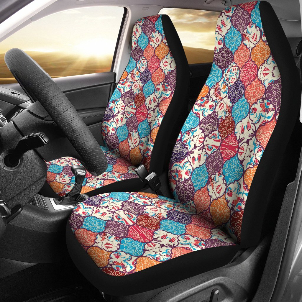 Patchwork Pattern Print Universal Fit Car Seat Cover-grizzshop