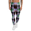 Patchwork Plaid Madras Print Pattern Men's Leggings-grizzshop