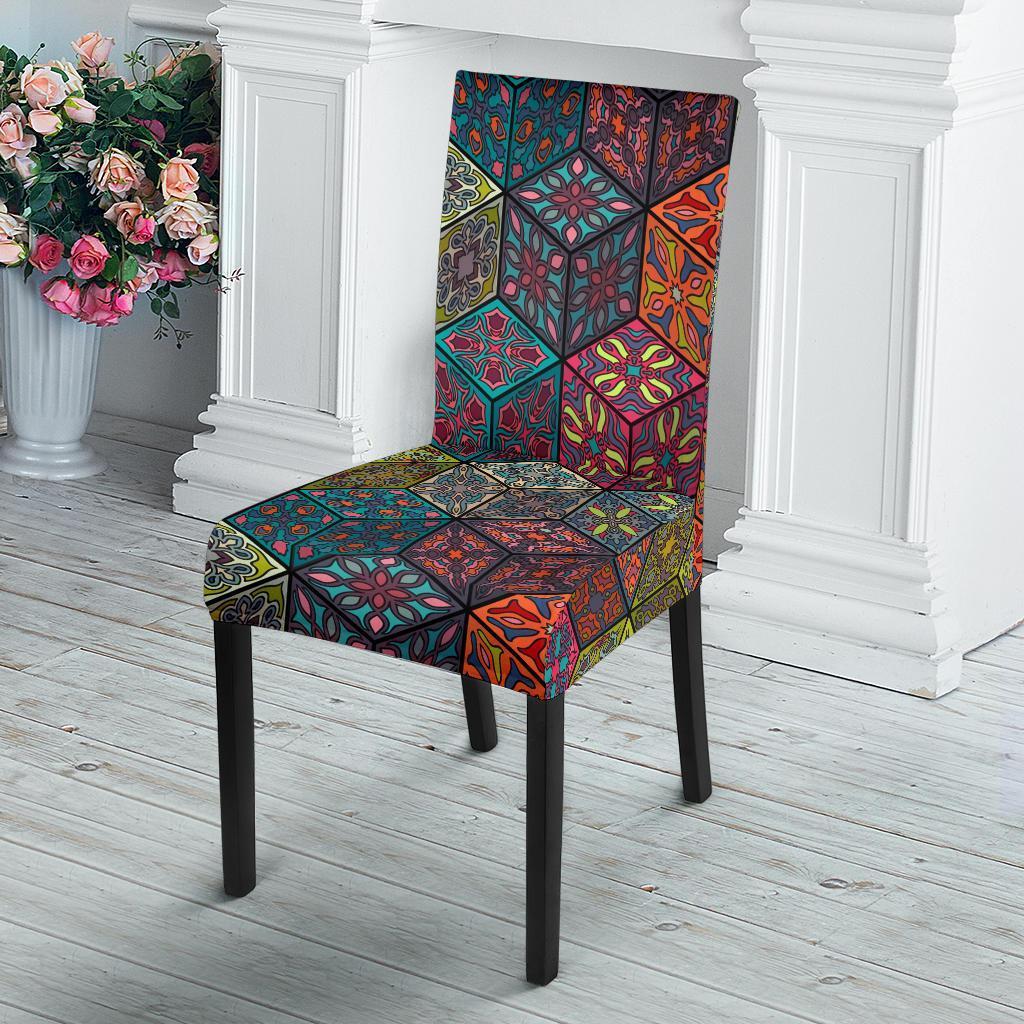 Patchwork Print Pattern Chair Cover-grizzshop