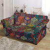 Patchwork Print Pattern Loveseat Cover-grizzshop