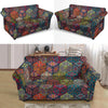 Patchwork Print Pattern Loveseat Cover-grizzshop