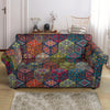 Patchwork Print Pattern Loveseat Cover-grizzshop