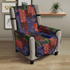 Patchwork Tartan And Bandana Print Pattern Armchair Protector-grizzshop