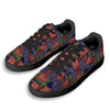 Patchwork Tartan And Bandana Print Pattern Black Low Top Sneakers-grizzshop