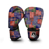 Patchwork Tartan And Bandana Print Pattern Boxing Gloves-grizzshop