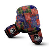 Patchwork Tartan And Bandana Print Pattern Boxing Gloves-grizzshop