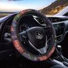 Patchwork Tartan And Bandana Print Pattern Car Steering Wheel Cover-grizzshop