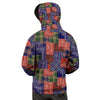 Patchwork Tartan And Bandana Print Pattern Men's Hoodie-grizzshop