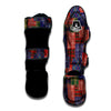 Patchwork Tartan And Bandana Print Pattern Muay Thai Shin Guards-grizzshop