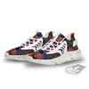 Patchwork Tartan And Bandana Print Pattern White Gym Shoes-grizzshop