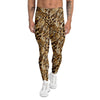 Patchwork Tiger Skin Print Pattern Men's Leggings-grizzshop