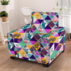 Patchwork Tropical Bird Print Armchair Cover-grizzshop