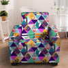 Patchwork Tropical Bird Print Armchair Cover-grizzshop