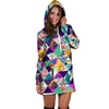 Load image into Gallery viewer, Patchwork Tropical Bird Print Hoodie Dress-grizzshop