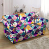 Patchwork Tropical Bird Print Loveseat Cover-grizzshop