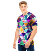 Patchwork Tropical Bird Print Men T Shirt-grizzshop