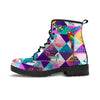 Patchwork Tropical Bird Print Men's Boots-grizzshop