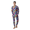 Patchwork Tropical Bird Print Men's Pajamas-grizzshop