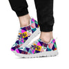 Patchwork Tropical Bird Print Men's Sneakers-grizzshop