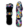 Patchwork Tropical Bird Print Muay Thai Shin Guard-grizzshop