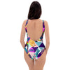 Patchwork Tropical Bird Print One Piece Swimsuite-grizzshop