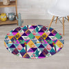 Patchwork Tropical Bird Print Round Rug-grizzshop