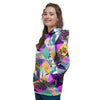 Patchwork Tropical Bird Print Women's Hoodie-grizzshop