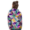 Patchwork Tropical Bird Print Women's Hoodie-grizzshop