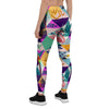 Patchwork Tropical Bird Print Women's Leggings-grizzshop