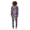 Patchwork Tropical Bird Print Women's Pajamas-grizzshop