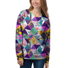 Patchwork Tropical Bird Print Women's Sweatshirt-grizzshop