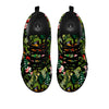 Patchwork Tropical Print Pattern Black Sneaker-grizzshop