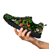 Patchwork Tropical Print Pattern Black Sneaker-grizzshop