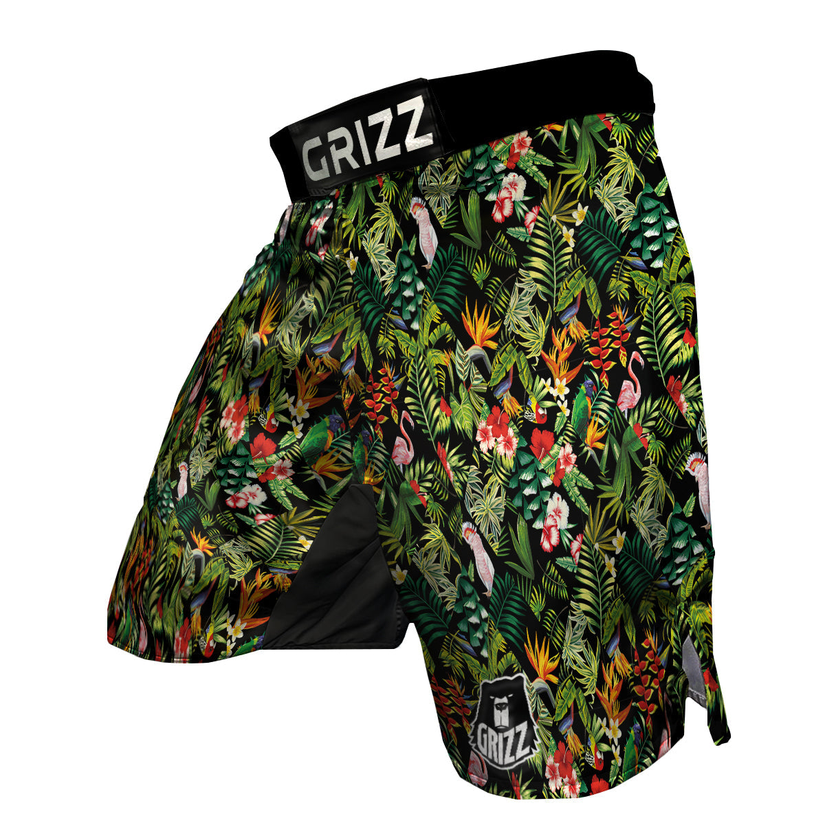 Patchwork Tropical Print Pattern MMA Shorts-grizzshop