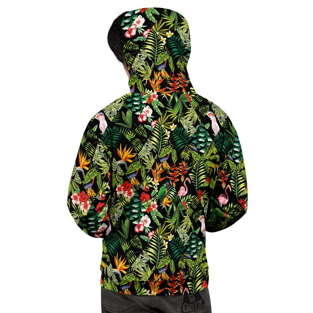 Patchwork Tropical Print Pattern Men's Hoodie-grizzshop