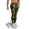 Patchwork Tropical Print Pattern Men's Leggings-grizzshop