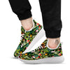 Patchwork Tropical Print Pattern White Athletic Shoes-grizzshop