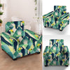 Patchwork Tropical Toucan Print Armchair Cover-grizzshop