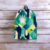 Patchwork Tropical Toucan Print Backpack-grizzshop