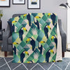 Patchwork Tropical Toucan Print Blanket-grizzshop