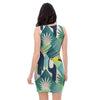 Patchwork Tropical Toucan Print Bodycon Dress-grizzshop