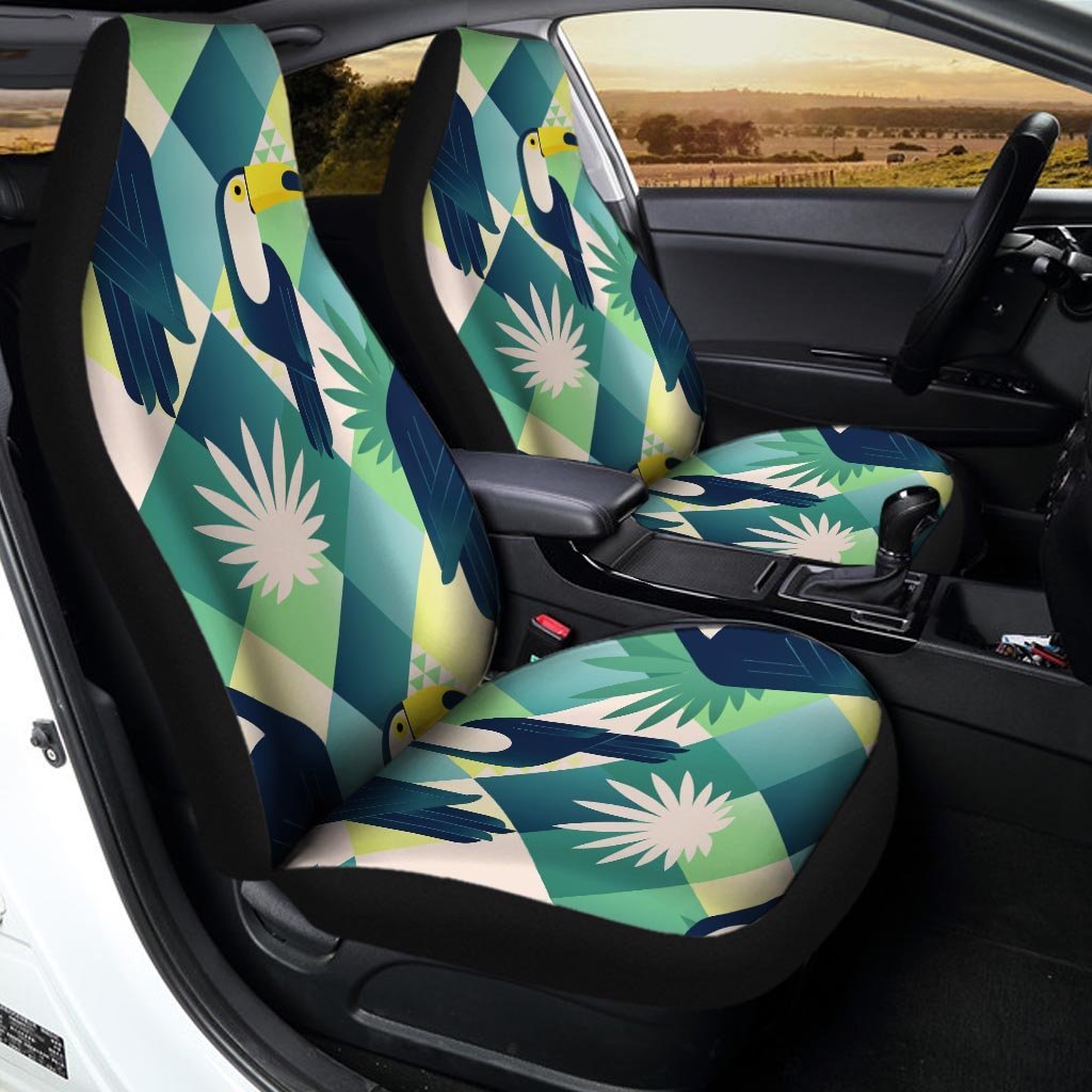 Patchwork Tropical Toucan Print Car Seat Covers-grizzshop