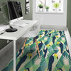 Patchwork Tropical Toucan Print Floor Mat-grizzshop