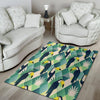 Patchwork Tropical Toucan Print Floor Mat-grizzshop