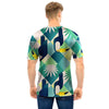 Patchwork Tropical Toucan Print Men T Shirt-grizzshop